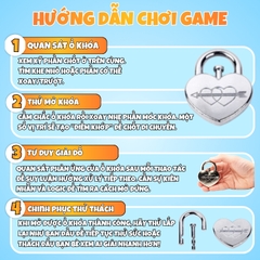 Đồ chơi mở khoá trí tuệ – Ổ Khóa Tình Yêu Kim Loại PUZZ Giải Đố Thông Minh