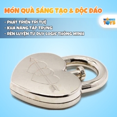 Đồ chơi mở khoá trí tuệ – Ổ Khóa Tình Yêu Kim Loại PUZZ Giải Đố Thông Minh