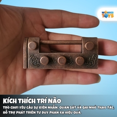 Đồ Chơi Mở Khóa Trí Tuệ - Khóa Thông Minh Thử Thách IQ tháo gỡ và lắp ráp sáng tạo bằng gỗ