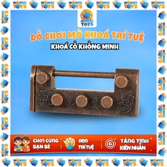 Đồ Chơi Mở Khóa Trí Tuệ - Khóa Thông Minh Thử Thách IQ tháo gỡ và lắp ráp sáng tạo bằng gỗ