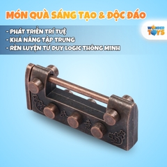 Đồ Chơi Mở Khóa Trí Tuệ - Khóa Thông Minh Thử Thách IQ tháo gỡ và lắp ráp sáng tạo bằng gỗ