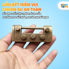 Đồ Chơi Mở Khóa Trí Tuệ - Khóa Thông Minh Thử Thách IQ tháo gỡ và lắp ráp sáng tạo bằng gỗ