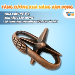 Đồ Chơi Trí Tuệ Giải Đố IQ Khóa Kim Loại - Đồ Chơi Mở Khóa Không Gian Thoát Khỏi Vòng Vây Rắn