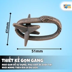 Đồ Chơi Trí Tuệ Giải Đố IQ Khóa Kim Loại - Đồ Chơi Mở Khóa Không Gian Thoát Khỏi Vòng Vây Rắn