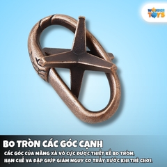 Đồ Chơi Trí Tuệ Giải Đố IQ Khóa Kim Loại - Đồ Chơi Mở Khóa Không Gian Thoát Khỏi Vòng Vây Rắn