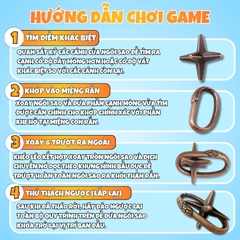 Đồ Chơi Trí Tuệ Giải Đố IQ Khóa Kim Loại - Đồ Chơi Mở Khóa Không Gian Thoát Khỏi Vòng Vây Rắn