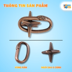 Đồ Chơi Trí Tuệ Giải Đố IQ Khóa Kim Loại - Đồ Chơi Mở Khóa Không Gian Thoát Khỏi Vòng Vây Rắn