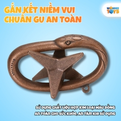 Đồ Chơi Trí Tuệ Giải Đố IQ Khóa Kim Loại - Đồ Chơi Mở Khóa Không Gian Thoát Khỏi Vòng Vây Rắn