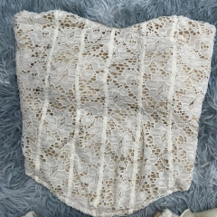 Sét đồ nữ Áo Cúp Ren & Chân Váy Tơ Tầng Phối Ren Tà Bèo -  Top Voi set thường Women Nhung