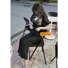 Sét quần dài ống rộng áo phối ren Tibu_Hum fashion