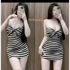 Đầm nữ thun sọc ôm body 3 mẫu xinh xỉu