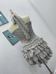 Sét Bộ Nữ Hotrend Váy Tầng Áo Yếm Chất Liệu Thun Tăm Hoạ Tiết Trái Tim Nhí Thiết Kế Độc Đáo Phù Hợp Cho Ngày Hè Năng Độn