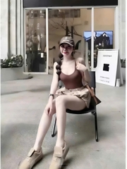Sét đồ nữ hotrend áo thun ba lỗ quần short xếp li dáng bí