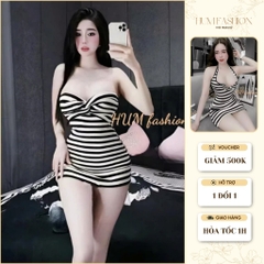 Đầm nữ thun sọc ôm body 3 mẫu xinh xỉu