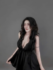 Sét đồ ngũ áo 2 dây phối ren hở lưng kèm quần ống rộng satin mềm mại chất liệu sang trọng