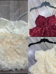 Áo nữ hotrend kiểu dáng baby 2 dây chất liệu ren gợn sóng bồng bềnh thiết kế nữ tính trẻ trung có mút nâng đỡ tự nhiên