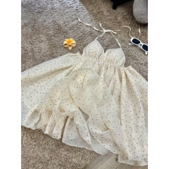 Set áo cúp ngực chấm bi nhẹ nhàng, nàng thơ đi chụp ảnh đi chơi đi biển