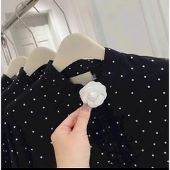 Áo Voan Chấm Bi Tay Bèo Form Rộng, Nàng Thơ Dịu Dàng, Mặc Mát Mùa Hè