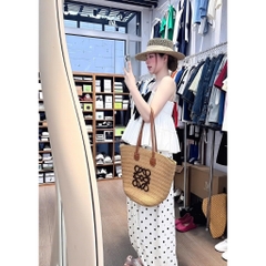 Set 2 dây dáng xoè phối nơ kèm quần dáng xuông chấm bi HUM FASHION