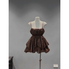 Set 2 dây xoè tầng tơ đũi tiểu thư, set áo hai dây babydoll nhún ngực xoè bồng bềnh Hum Fashion