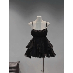 Set 2 dây xoè tầng tơ đũi tiểu thư, set áo hai dây babydoll nhún ngực xoè bồng bềnh Hum Fashion