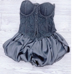 Sét đồ nữ hot trend áo bra cúp ren phối ren chỉ đính ngọc mix quần bí