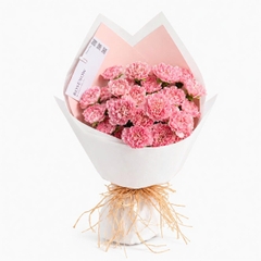 Bó Hoa Cẩm Chướng Hồng Bọc Giấy Trắng | Quà Tặng 20/10 Cho Mẹ · Cô Giáo · Bạn Bè · Đồng Nghiệp [HCM Only]