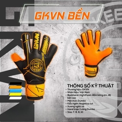 Găng tay thủ môn GKVN Bền chính hãng có xương tháo rời linh động, Găng tay bắt bóng có xương cao cấp độ bền vượt trội