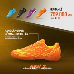 Giày Bóng Đá Zocker Inspire Pro Gen 2 BEFIT SPORT Các Màu Đệm Đế EVA Êm Ái, Upper Giữ Form Cực Tốt