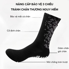 Tất vớ thể thao chuyên dụng BEFIT bảo vệ toàn diện khớp chân chống trơn trượt, tất bóng đá, pickleball, cầu lông