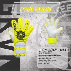 Găng thủ môn GKVN Phá siêu dính chất lượng cao, Găng bắt bóng cao cấp độ bền vượt trội, Găng chụp bóng chính hãng