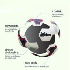 Quả Bóng Đá Zocker Denver Chính Hãng, Da PU Cao Cấp Tiêu Chuẩn Thi Đấu Chơi Sân Bóng Nhân Tạo, Bê Tông, Tự nhiên