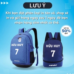 Balo Thể Thao In Tên Số Theo Yêu Cầu KAIWIN Tia Chớp, Có Ngăn Đựng Laptop, Ngăn Đựng Giày Riêng