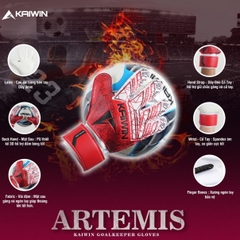Găng tay thủ môn có xương chính hãng Kaiwin Artemis Giá Rẻ, Găng tay chụp bóng siêu dính chất lượng tốt