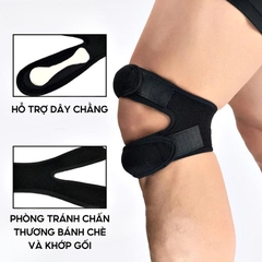 Băng gối thể thao GKVN BEFIT có đệm tránh chấn thương dây chằng khi đá bóng, gym, chạy bộ