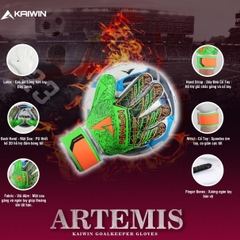 Găng tay thủ môn có xương chính hãng Kaiwin Artemis Giá Rẻ, Găng tay chụp bóng siêu dính chất lượng tốt