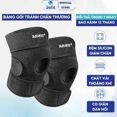 Băng gối thể thao Aolikes BEFIT có đệm tránh chấn thương dây chằng khi chơi pickleball, đá bóng, gym, chạy bộ