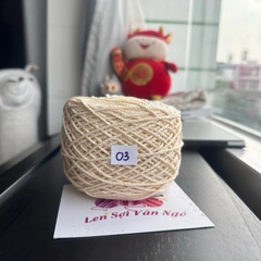 Sợi Macrame Cotton 2mm móc túi, mũ (cuộn 200gr) (26259)