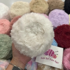 Len lông thỏ siêu mượt đan/móc thú bông, khăn, mũ (cuộn 100gr) (26299)