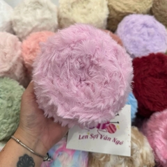 Len lông thỏ siêu mượt đan/móc thú bông, khăn, mũ (cuộn 100gr) (26299)