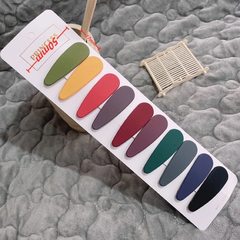 Vỉ kẹp bấm nhiều màu (vỉ 10c) (26095)