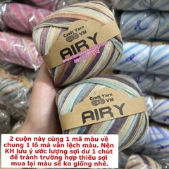 Sợi AIRY màu loang móc túi/mũ hè (cuộn 45gr) (26270)