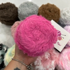 Len lông thỏ siêu mượt đan/móc thú bông, khăn, mũ (cuộn 100gr) (26299)