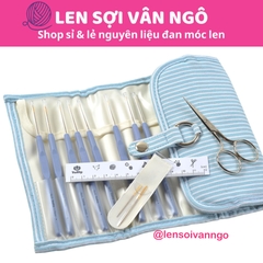 Bộ kim móc Tulip cán xanh size nhỏ (26213)