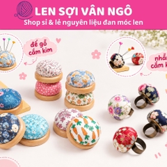Đế gỗ / Nhẫn cắm kim (giao màu ngẫu nhiên)