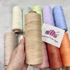 Combo 10 cuộn Sợi dệt trơn 2mm Craftyarn VN (ghi chú chọn màu)