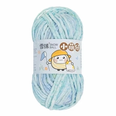 Len nhung mèo MÀU LOANG móc thú bông (cuộn 50gr) (26305)