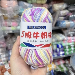 Len Milk Cotton màu loang (cuộn 50gr) (26277)