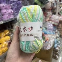 Len Milk Cotton màu loang (cuộn 50gr) (26277)