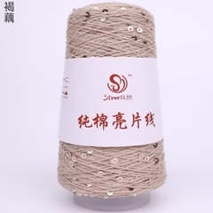 Sợi cotton kim sa lấp lánh, sợi sequin lấp lánh (cuộn 50gr) (26258)